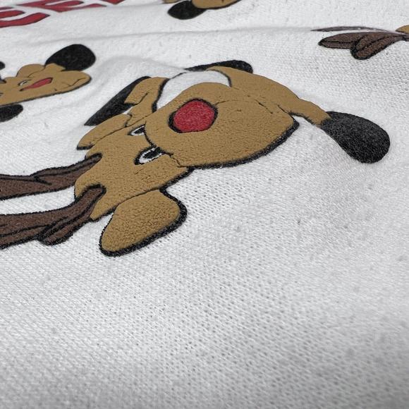 VTG B J Frog Sweatshirt Ugly Christmas Raindeer Santa 3D Graphics 80s USA sz S - Picture 5 of 9